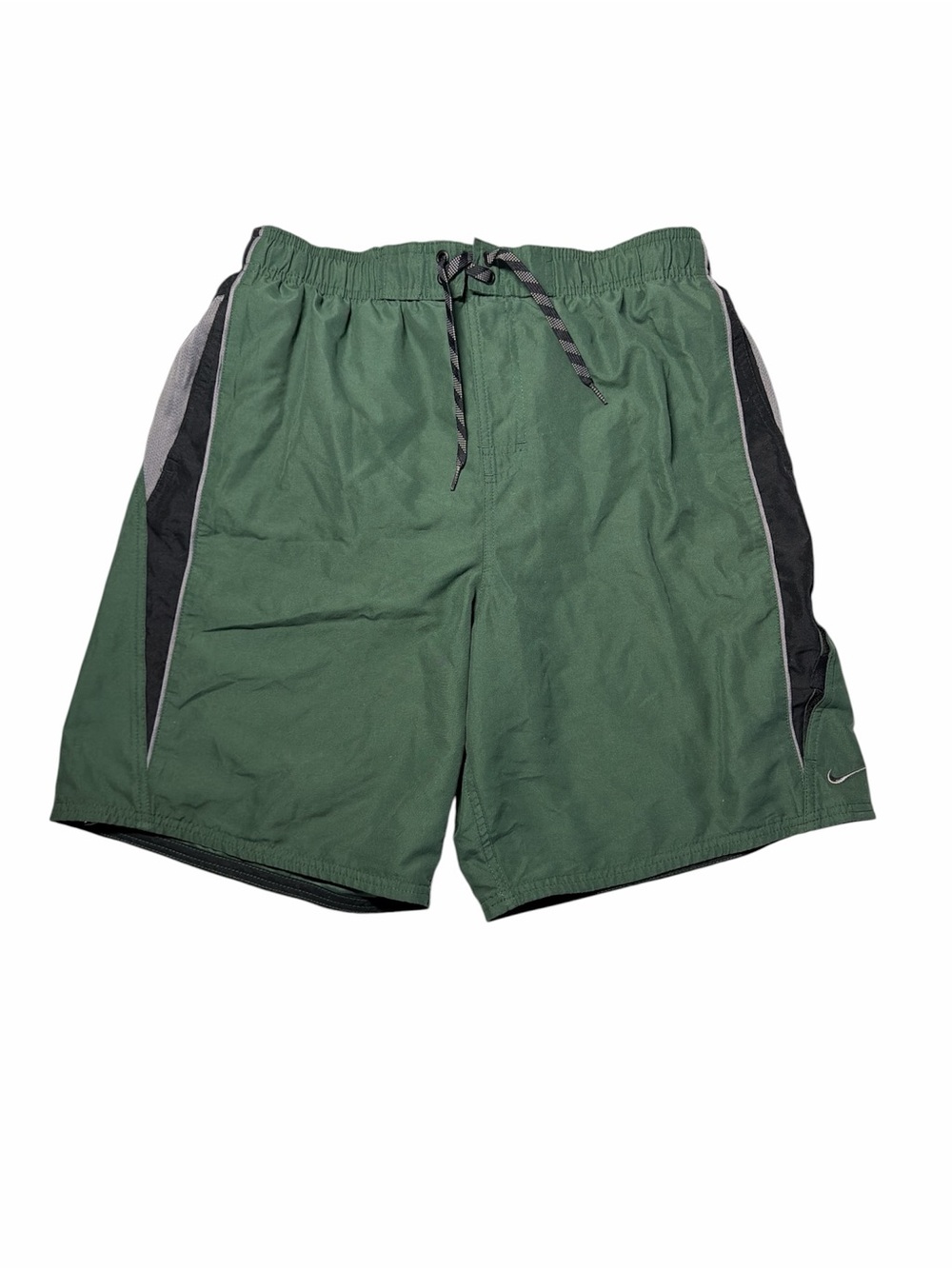 Nike Vintage Style Green Black Mesh Lined Swim/Training Shorts Men’s Size L